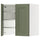 METOD wall cb f extr hood w shlf/door, white/Axstad grey-green, 60x60 cm