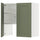 METOD wall cb f extr hood w shlf/door, white/Axstad grey-green, 80x80 cm