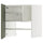 METOD wall cb f extr hood w shlf/door, white/Axstad grey-green, 60x60 cm