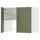 METOD wall cb f extr hood w shlf/door, white/Axstad grey-green, 80x60 cm