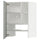 METOD - METOD Wall cb f extr hood w shlf/door, white/Havstorp light grey, 60x80 cm