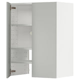 METOD wall cb f extr hood w shlf/door, black-grey/Upplöv matt anthracite, 60x80 cm