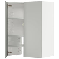METOD wall cb f extr hood w shlf/door, black-grey/Upplöv matt anthracite, 60x80 cm