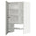 METOD - METOD Wall cb f extr hood w shlf/door, white/Havstorp light grey, 60x100 cm