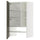 METOD - METOD Wall cb f extr hood w shlf/door, white/Havstorp brown-beige, 60x100 cm