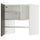 METOD - METOD Wall cb f extr hood w shlf/door, white/Havstorp brown-beige, 60x60 cm