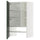 METOD wall cb f extr hood w shlf/door, white/Havstorp deep green, 60x100 cm