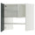 METOD wall cb f extr hood w shlf/door, white/Kallarp high-gloss dark grey-green, 60x60 cm