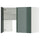 METOD wall cb f extr hood w shlf/door, white/Kallarp high-gloss dark grey-green, 80x60 cm
