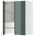 METOD wall cb f extr hood w shlf/door, white/Kallarp high-gloss dark grey-green, 60x80 cm