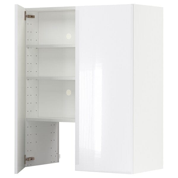 Ikea METOD - Wall cb f extr hood w shlf/door, white/Ringhult white, 80x100 cm