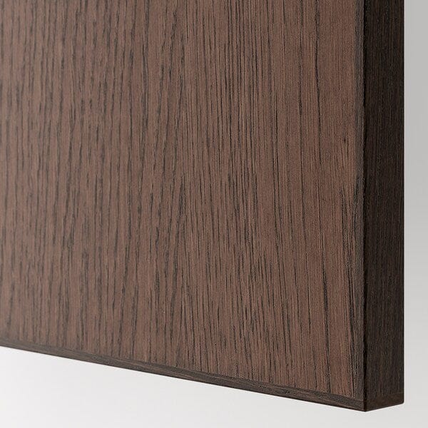Ikea METOD - Wall cb f extr hood w shlf/door, white/Sinarp brown , 60x80 cm