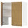 METOD wall cb f extr hood w shlf/door, white/Voxtorp oak effect, 80x80 cm