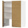 METOD wall cb f extr hood w shlf/door, white/Voxtorp oak effect, 80x100 cm