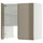 METOD wall cb f extr hood w shlf/door, white/Voxtorp high-gloss dark grey-brown, 80x80 cm