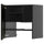 METOD wall cb f extr hood w shlf/door, black-grey/Lerhyttan black stained, 60x60 cm