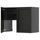 METOD wall cb f extr hood w shlf/door, black-grey/Lerhyttan black stained, 80x60 cm
