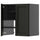 METOD wall cb f extr hood w shlf/door, black-grey/Lerhyttan black stained, 60x60 cm