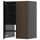 METOD wall cb f extr hood w shlf/door, black-grey/Sinarp brown, 60x80 cm