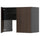 METOD wall cb f extr hood w shlf/door, black-grey/Sinarp brown, 80x60 cm