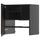 METOD wall cb f extr hood w shlf/door, black-grey/Upplöv matt anthracite, 60x60 cm