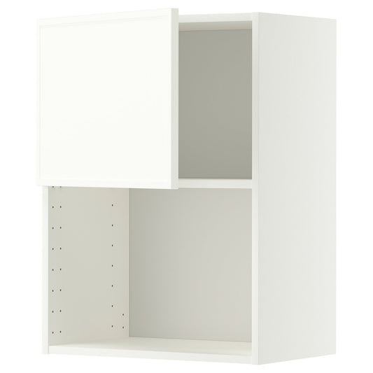METOD wall cabinet for microwave oven, white/Aspudden matt white, 60x80 cm