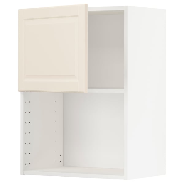 METOD - METOD Wall cabinet for microwave oven, white/Bodbyn off-white, 60x80 cm