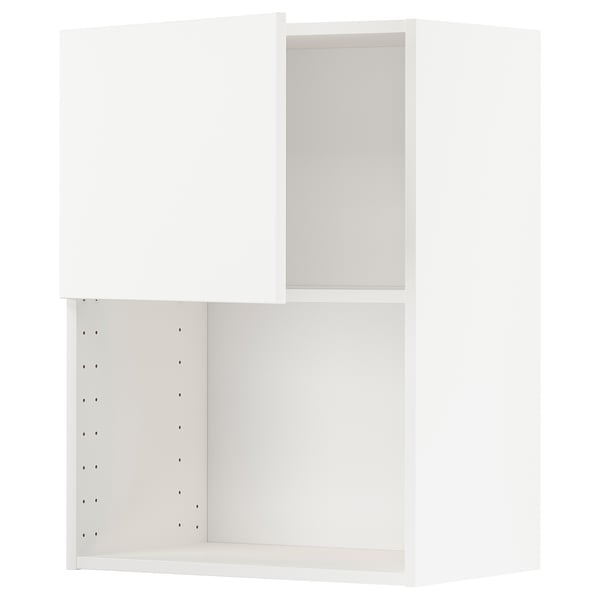 METOD wall cabinet for microwave oven, white/Veddinge white, 60x80 cm