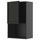 METOD - METOD Wall cabinet for microwave oven, black-grey/Lerhyttan black stained, 60x100 cm