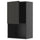 METOD - METOD Wall cabinet for microwave oven, black-grey/Nickebo matt anthracite, 60x100 cm