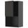 METOD - METOD Wall cabinet for microwave oven, black-grey/Upplöv matt anthracite, 60x100 cm