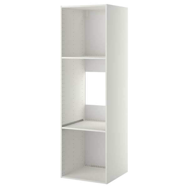 METOD high cabinet frame for fridge/oven, white, 60x60x200 cm