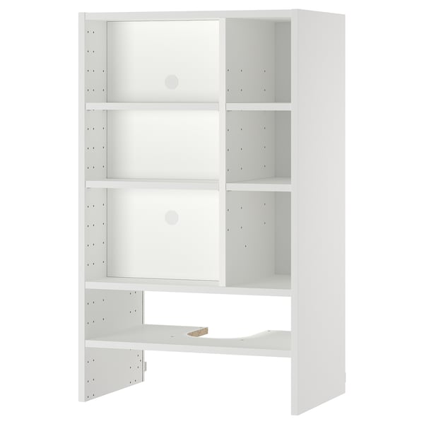 METOD wall cabinet f b-in extractor hood, white, 60x37x100 cm