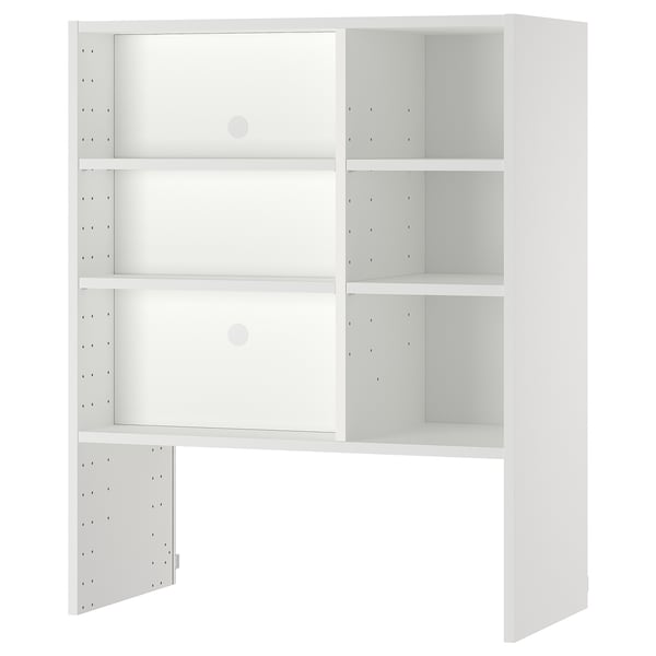 METOD wall cabinet f b-in extractor hood, white, 80x37x100 cm