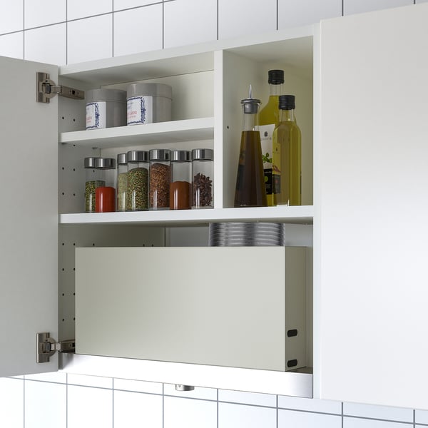 METOD wall cabinet f b-in extractor hood, white, 60x37x60 cm