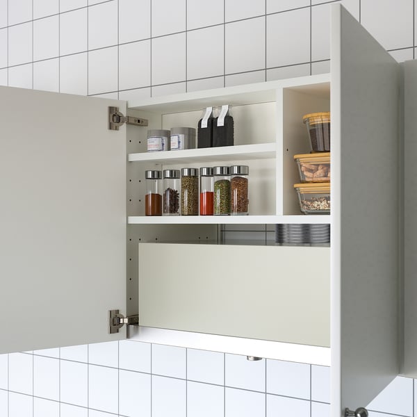 METOD wall cabinet f b-in extractor hood, white, 80x37x60 cm