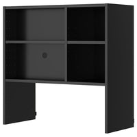 METOD wall cabinet f b-in extractor hood, black-grey, 80x37x80 cm