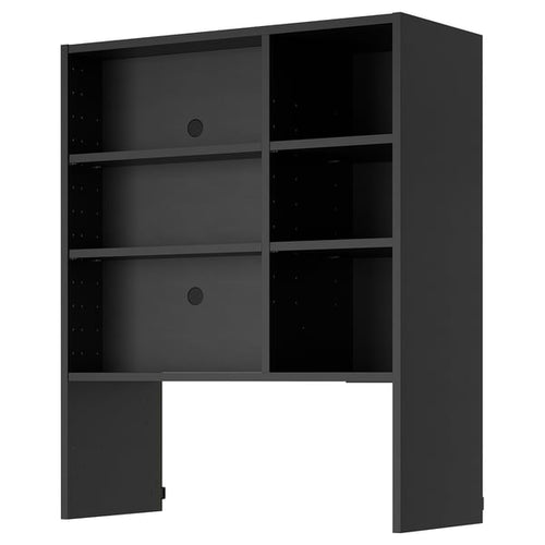 METOD - METOD Wall cb frm f b-in extractor hood, black-grey, 80x37x100 cm