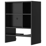 METOD wall cabinet f b-in extractor hood, black-grey, 60x37x80 cm