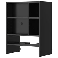 METOD wall cabinet f b-in extractor hood, black-grey, 60x37x80 cm