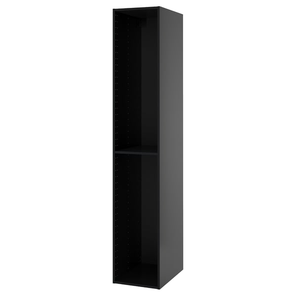 METOD high cabinet, black-grey, 40x60x220 cm