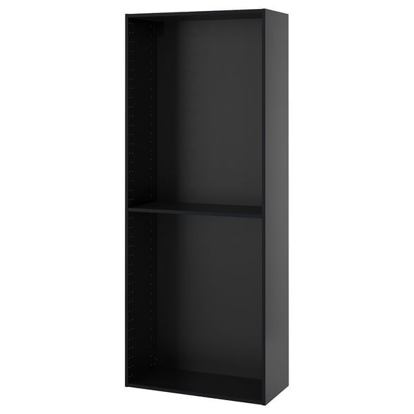 METOD high cabinet, black-grey, 80x37x200 cm