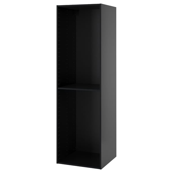 METOD high cabinet, black-grey, 60x60x200 cm