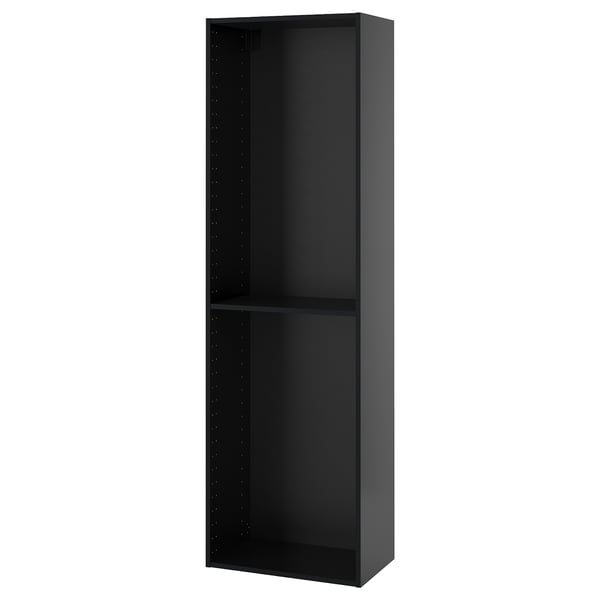 METOD high cabinet, black-grey, 60x37x200 cm