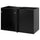 METOD - METOD Corner base cabinet frame, black-grey, 128x60x80 cm