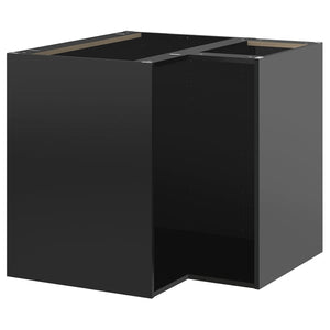 METOD corner base cabinet frame, black-grey, 88x60x80 cm