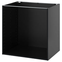 METOD base cabinet, black-grey, 80x60x80 cm