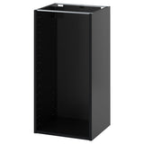 METOD base cabinet, black-grey, 40x37x80 cm