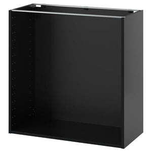METOD base cabinet frame, black-grey, 80x37x80 cm