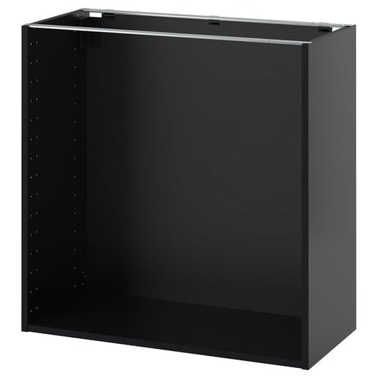 METOD - METOD Base cabinet frame, black-grey, 80x37x80 cm